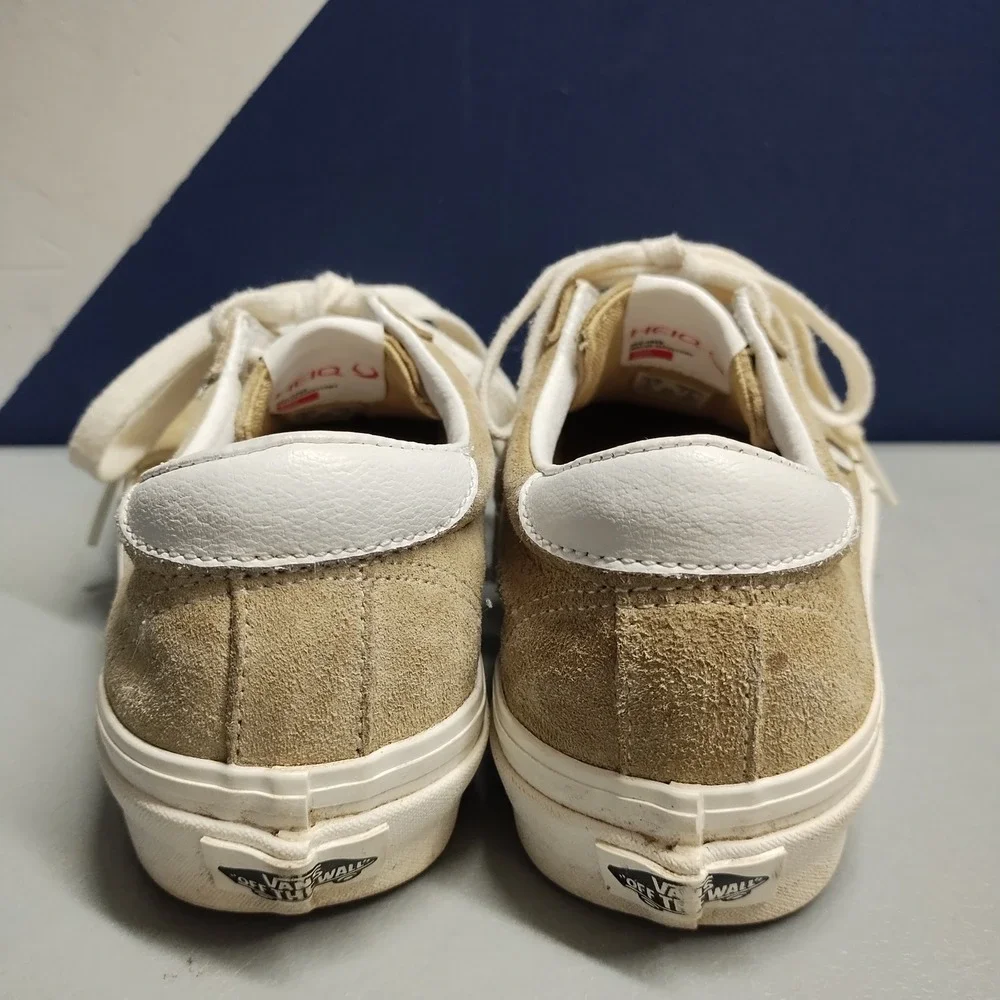 Vans Off the Wall Platform Sneakers Womens US Size 6.5 Tan White Low Top 507452